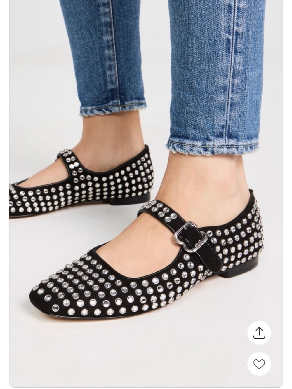 Sam Edelman studded rhinestone Michaela Mary Jane Flats